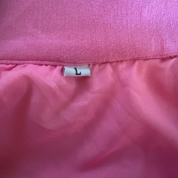 NWOT Womens 3D Flowers Bubblegum Pink Sleeveless Maxi Dress Stretch Jersey LARGE - Picture 10 of 10